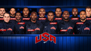 ... James and Other Basketball Players USA Team Wallpaper - HD Background