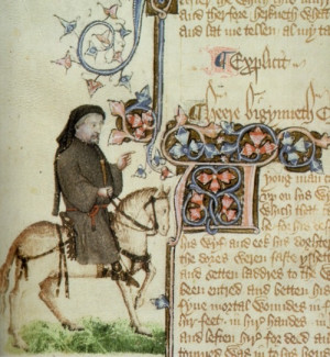 ... , The Canterbury Tales, The Knight's Tale Illustrations Manuscript