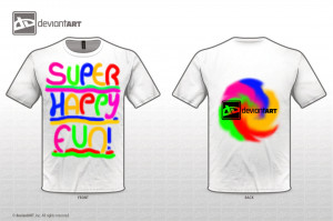 SUPER HAPPY FUN!'-T-Shirt, Original Quotes 2012 by Sly-Mk3