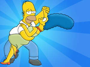 Simpsons Homer Marge Dance - 1024x768 iWallHD - Wallpaper HD