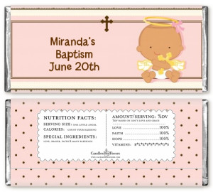 Angel Baby Girl Hispanic - Personalized Baptism / Christening Candy ...