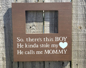 Custom Quote Photo Frame, Baby Boy Frame, Mother Son Picture Frame ...