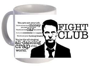Details about FIGHT CLUB 'ED NORTON FILM QUOTE' MUG. BRAND NEW. FREE ...