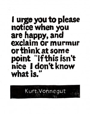 LINOCUT PRINT Kurt Vonnegut Quote I urge you to by WordsIGiveBy, $18 ...