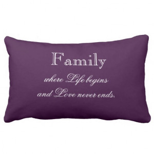 Family Quote Throw Pillow