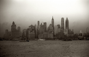 The New York City skyline in 1941, ten years before The Catcher in the ...