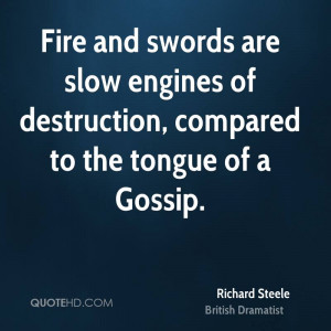 Fire and swords are slow engines of destruction, compared to the ...