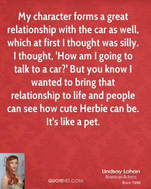 My character forms a great relationship with the car as well, which at ...
