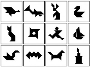 printable tangram animals shapes