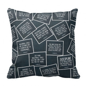 Volleyball Quotes Pillow in Denim Blue
