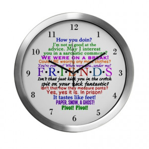 Friends TV Quotes Modern Wall Clock
