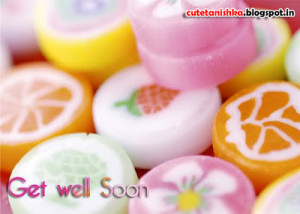 Get Well Soon Greeting Card in Beautiful and Sweet Background