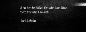 ... image include: balck and white, hated, kurt cobain, loved and quote