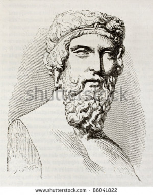 Plato, the famous, classical Greek philosopher, bust kept in Louvre ...