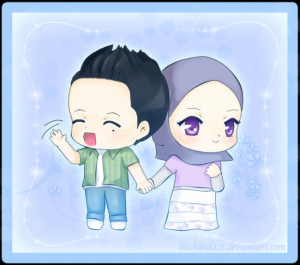 Chibi Muslim Couple