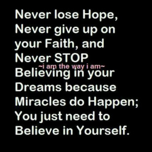Believe in yourself