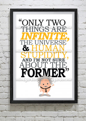 Two things are infinite Printable Einstein Quote Poster - Original ...