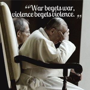 Eight recent quotes and tweets from Pope Francis emphasizing peace