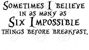 Alice in the Wonderland QUOTE Impossible Lettering Wall Decal Vinyl ...