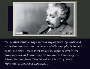 Einstein - Interdependence