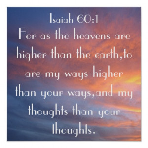 bible verse Isaiah 60:1 sunset Posters