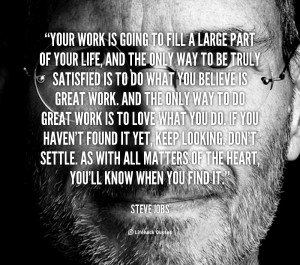 Motivational Quotes For Work Quote-steve-jobs-your-work-is-