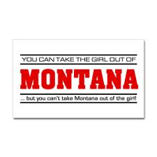 Girl From Montana' Sticker (Rectangle) for