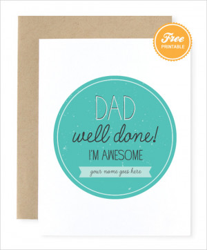 Free Printable Father’s Day Card + Father’s Day Gift Ideas