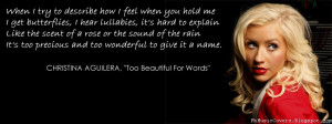 Christina Aguilera - Too Beautiful For Words
