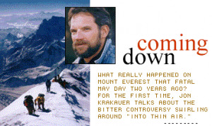 Scott Fischer Body Still On Everest Jon krakauer replies to his