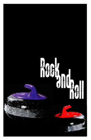 Rock and Roll Curling 11 x17 Poster by RedToque on Etsy, $6.00