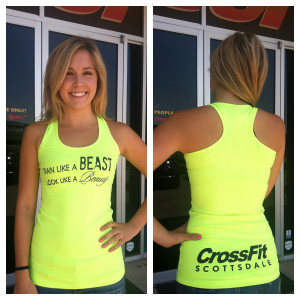Crossfit Tanks For Women Women's yellow neon tanks and