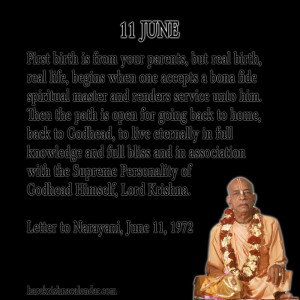 ... quotes of Srila Prabhupada, which he spock in the month of June