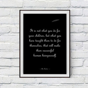 Parenting Quote, Gift for Parents, Ann Landers Inspirational Print ...