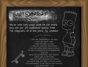 Alle 288 Bart Simpson Tafel Sprüche in einem Bild
