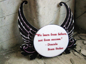 Quote Inspired Brooch from Dracula Vampire