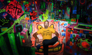 Kenny Scharf in his studio, 2012