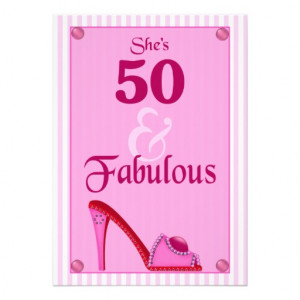 50 and Fabulous Birthday Invitations