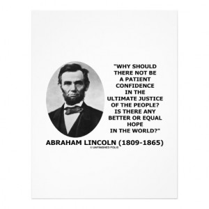 Abraham Lincoln Patient Confidence Justice Quote Letterhead Template