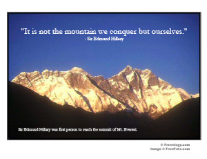 Mt. Everest Inspirational Quote Poster