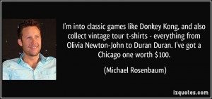 classic games like Donkey Kong, and also collect vintage tour t-shirts ...