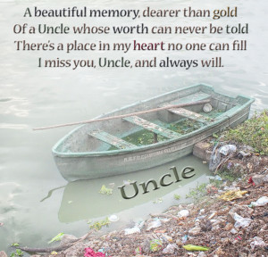 Free To Share Beautiful In Loving Memory - Uncle Card