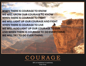 ... wallpaper on Poem On Courage : Courage is the price that life