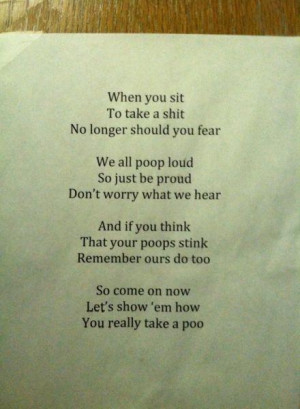Funny taking a poop facebook status quote
