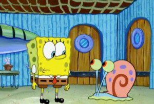 Gary and his owner SpongeBob