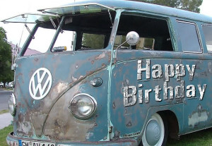 VW Van Happy Birthday Picture