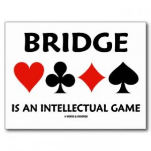 Bridge Is An Intellectual Game (Four Card Suits) postcards by
