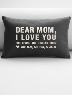 personalized dear mom throw pillow cover