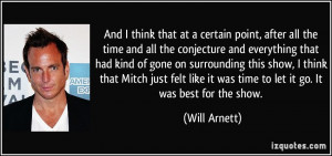 that at a certain point, after all the time and all the conjecture ...