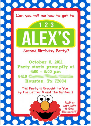 The Elmo-inspired invites set the fun tone for the party. We were ...